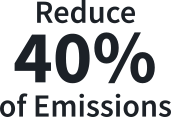 Reduce 40% of emissions